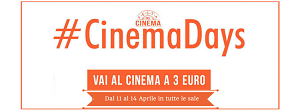 Cinemadays 2016, ritorna il cinema a 3 euro