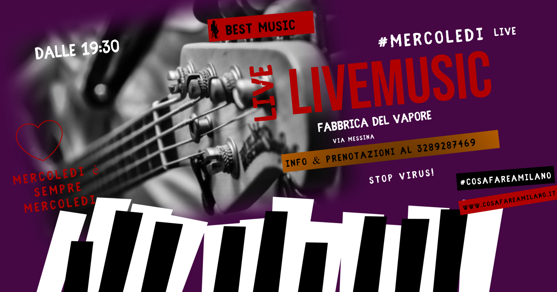 Mercoledi Live alla Fabbrica del Vapore