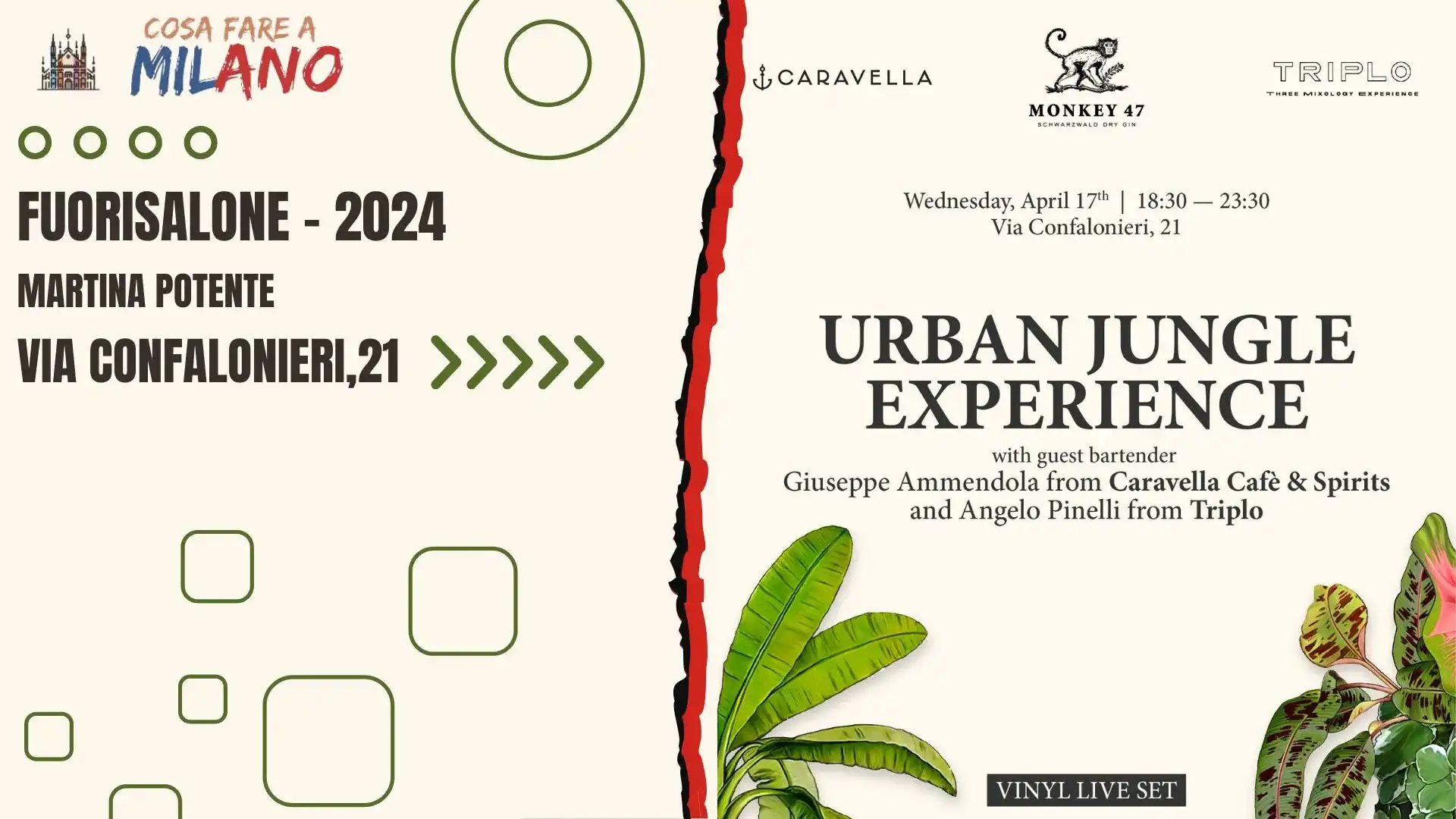 Fuorisalone 2024 - URBAN JUNGLE EXPERIENCE BY MONKEY 47 w/ MARTINA POTENTE