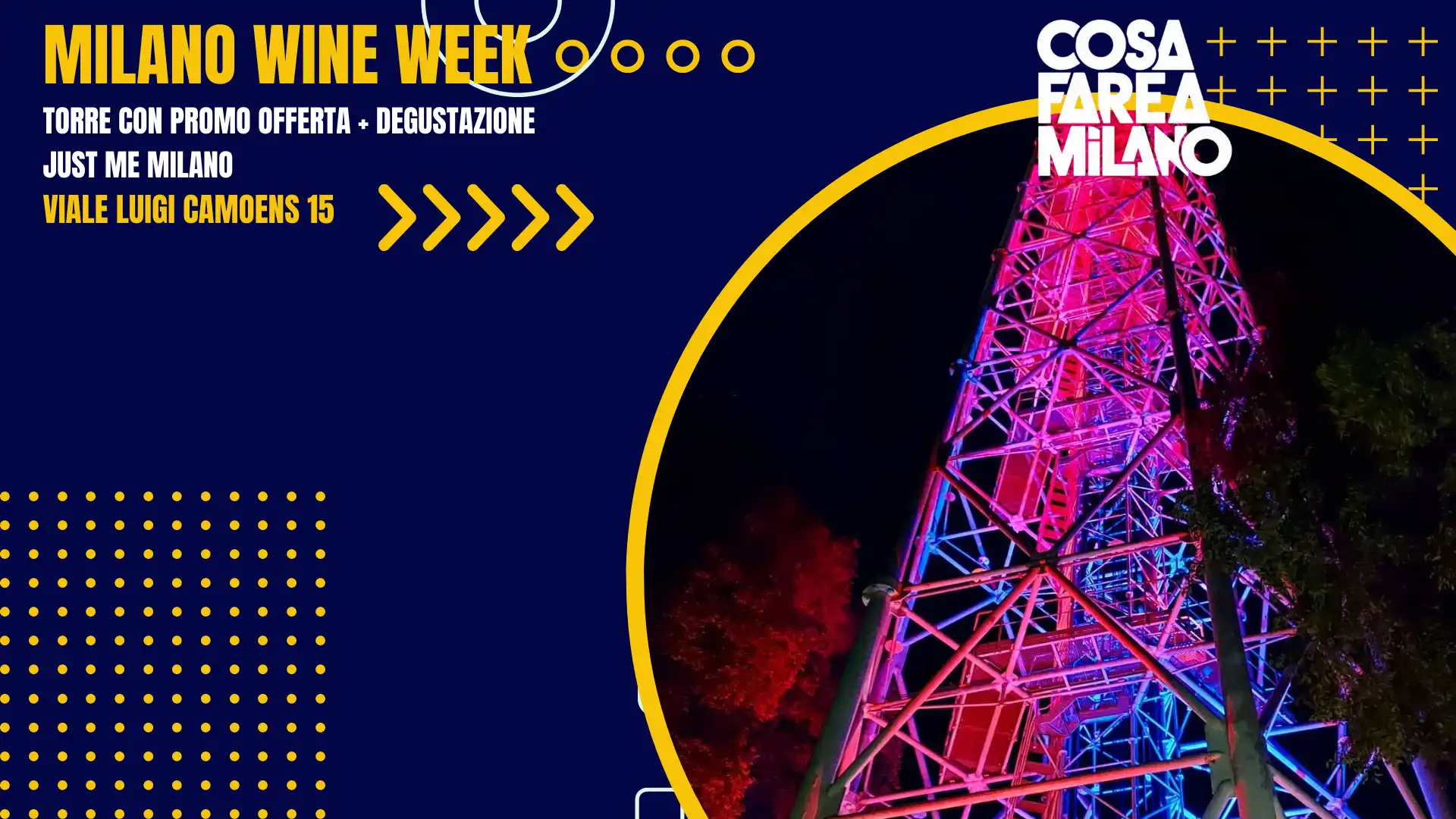 Milano Wine Week 2024 - Just Me - Salita Torre Branca con Degustazione in Omaggio