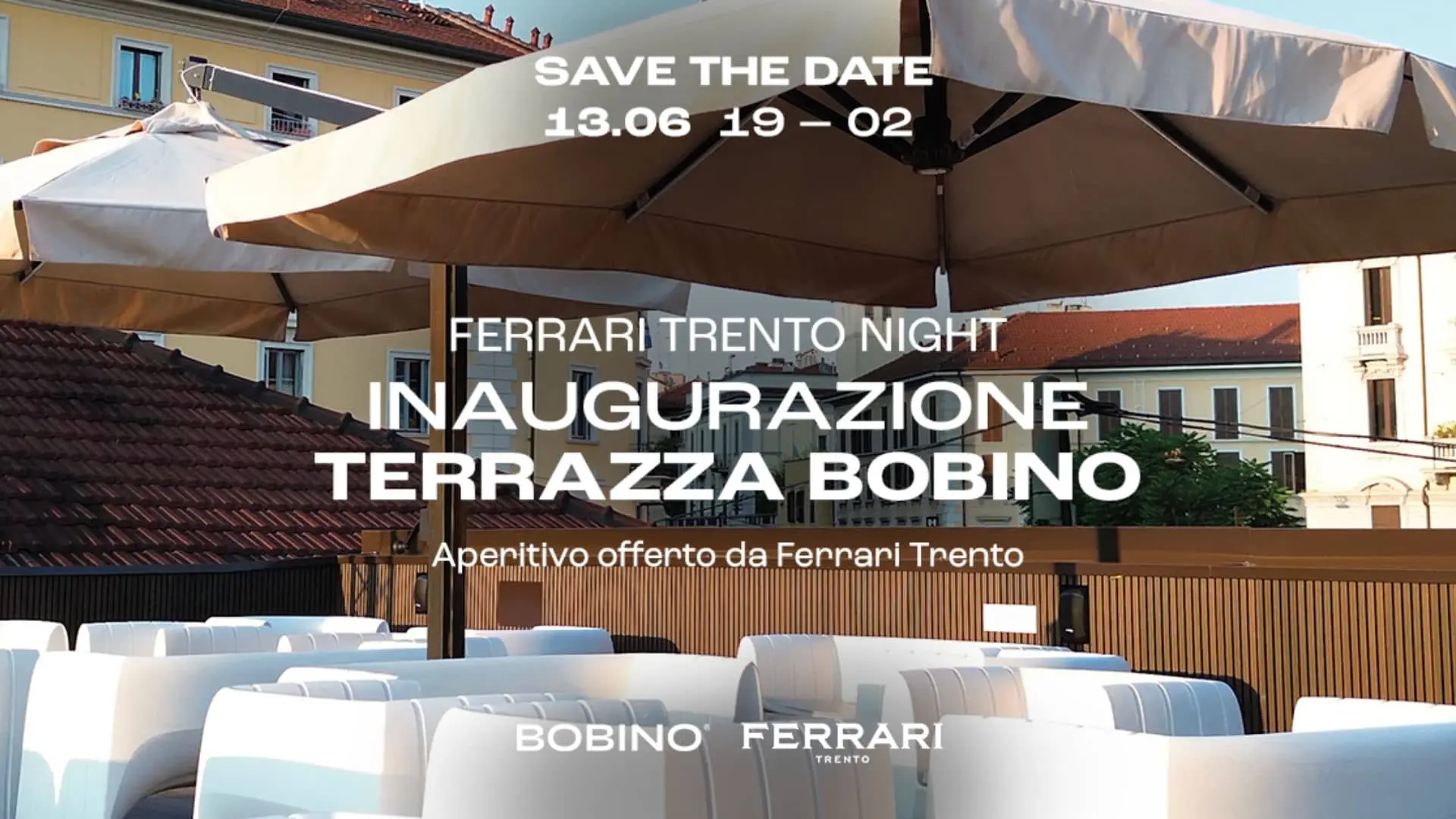Inaugurazione TERRAZZA BOBINO | INGRESSO e BRINDISI in OMAGGIO con DjSET