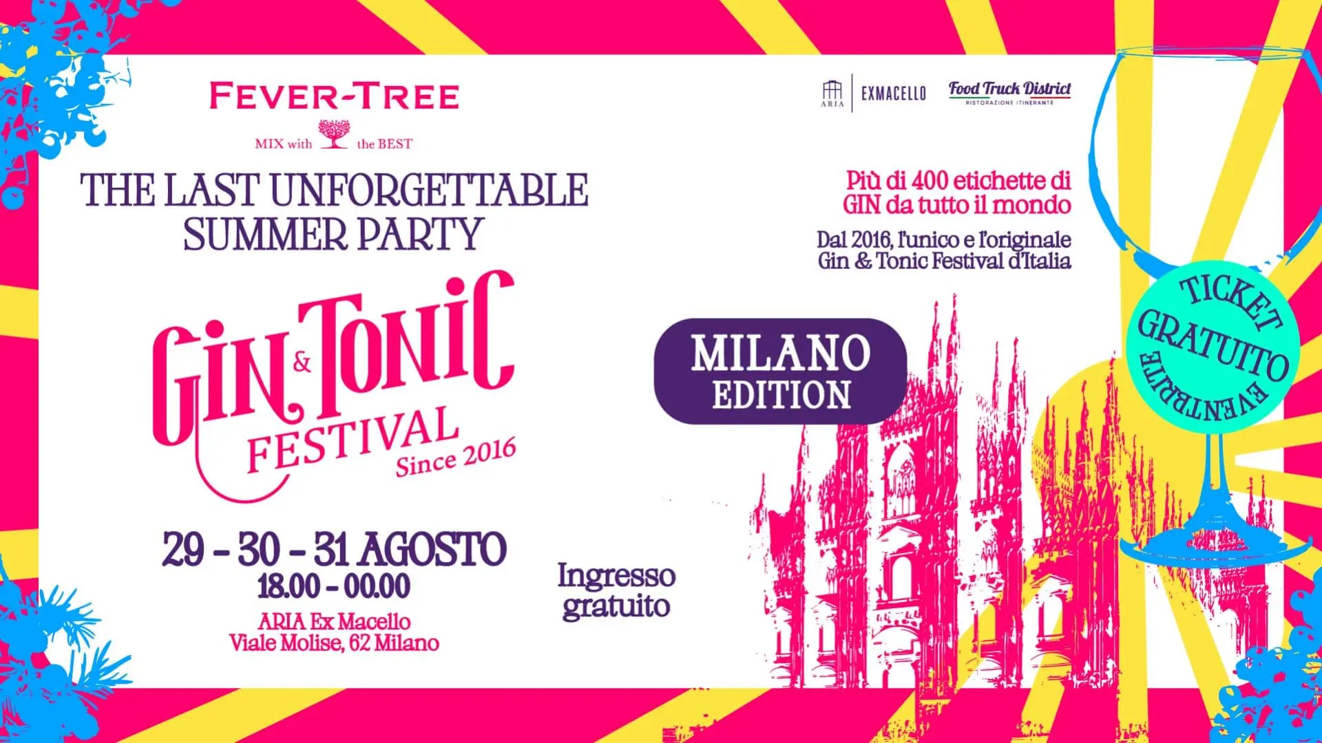 Gin Tonic Festival 2025: il grande party di fine estate a Milano è a ingresso gratuito!