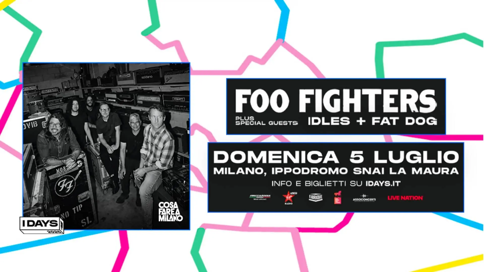 Foo Fighters a I-DAYS Milano 2026: Concerto Esplosivo all'Ippodromo La Maura
