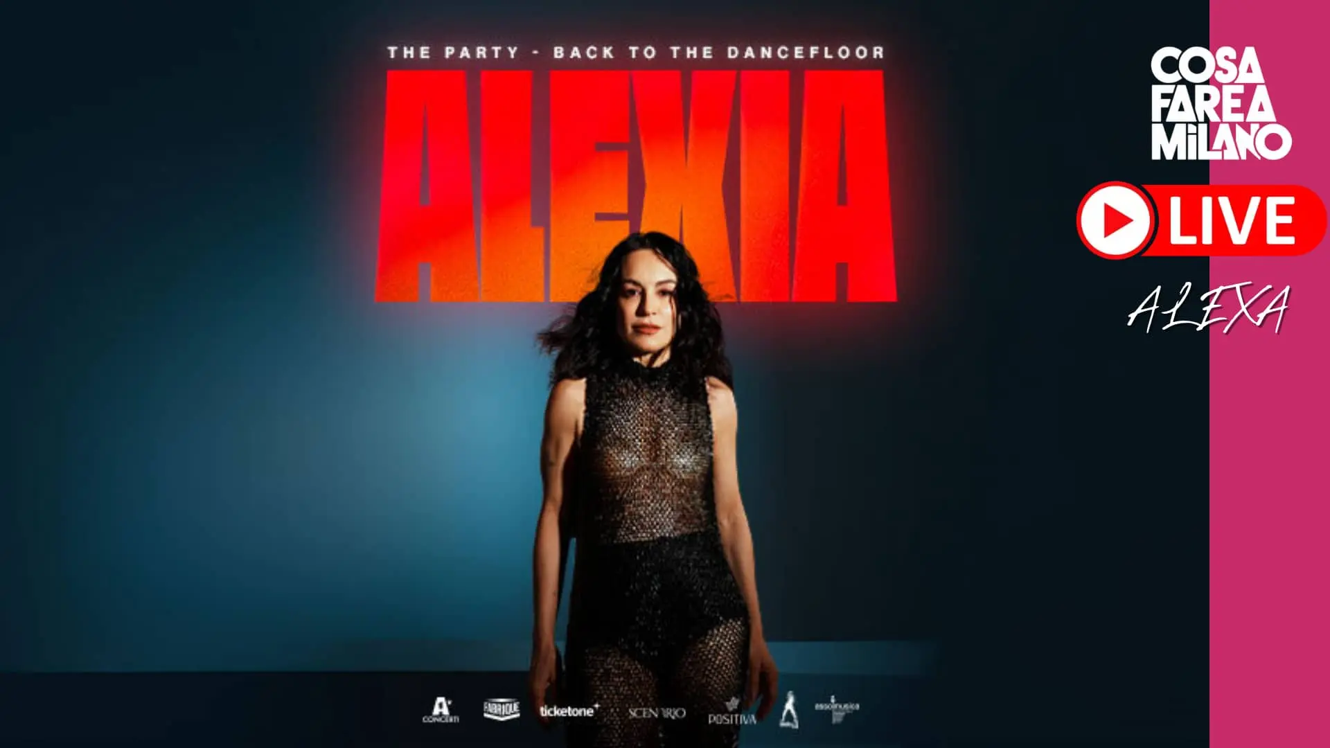 Alexia - THE PARTY a Milano 2026: Biglietti e Info Concerto 26 Marzo