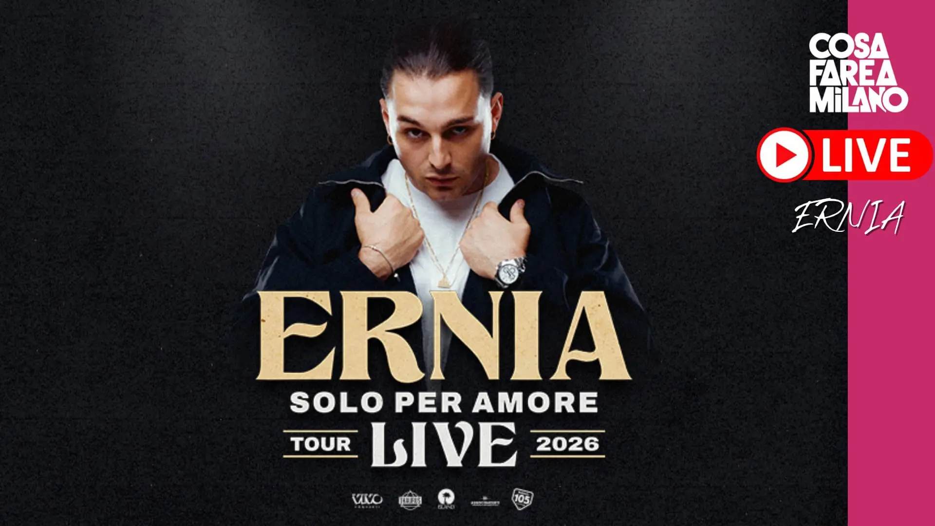 Ernia in concerto all'Unipol Forum di Assago 2026: Date e Biglietti