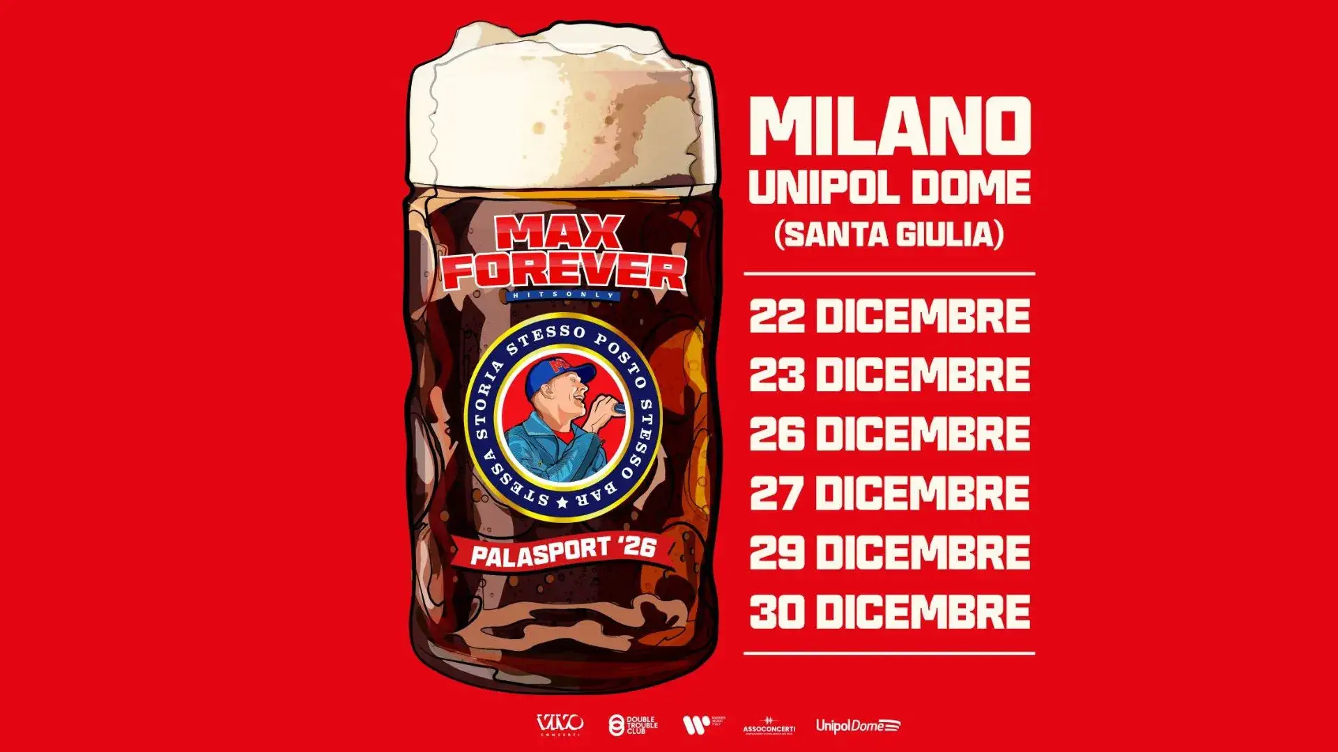 Max Pezzali all’Unipol Dome di Milano: 6 date a dicembre 2026