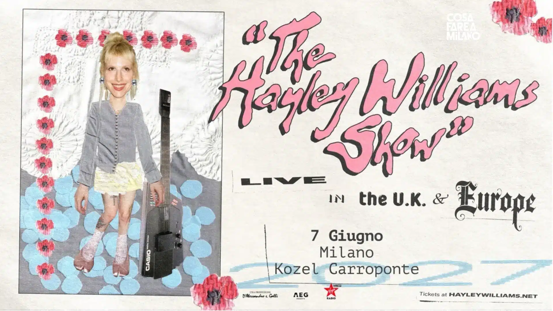 Hayley Williams a Milano nel 2027: concerto al Kozel Carroponte